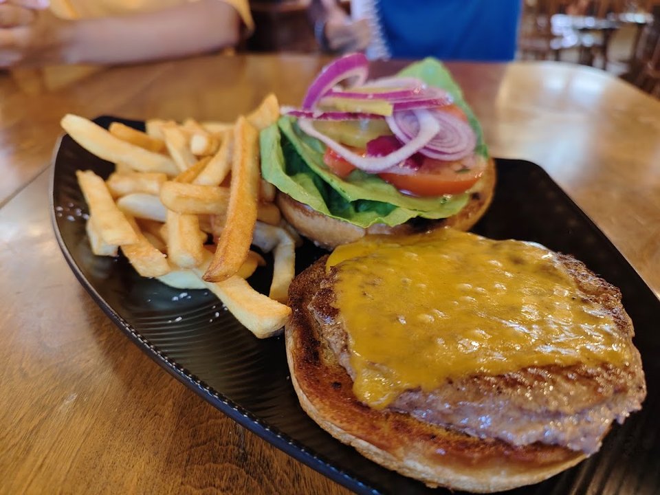 Cheese Burger and Fries